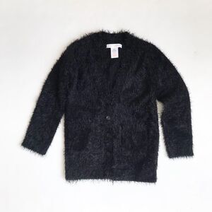 Joe Fresh black fuzzy oversized cardigan EUC 4T